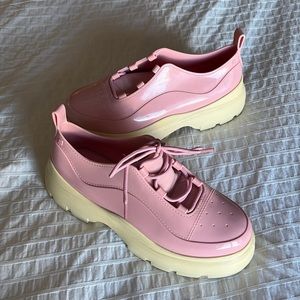 Melissa Funky Platform Jelly Sneaker, Yellow/ Pink, Size 9